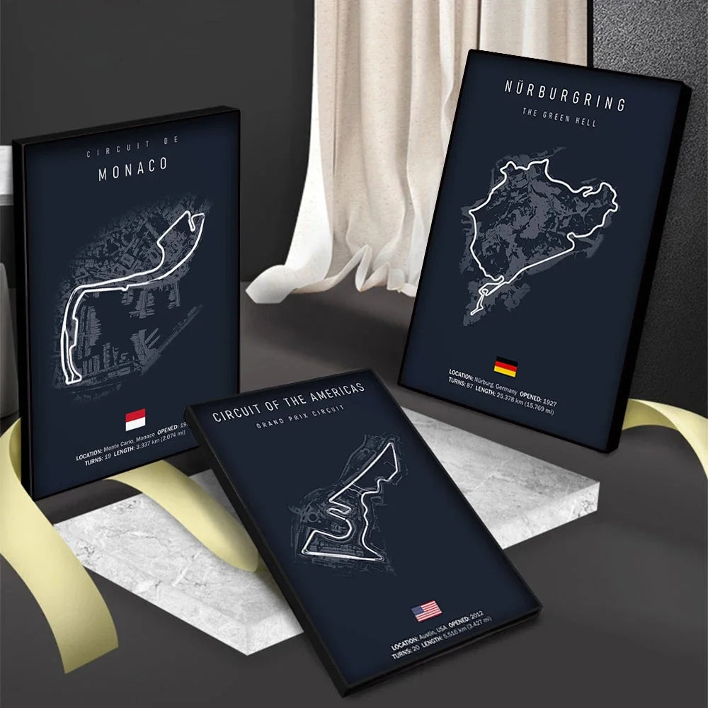 F1 Imola Monaco Circuit Formula 1 Wall Art – HD Canvas Print Poster