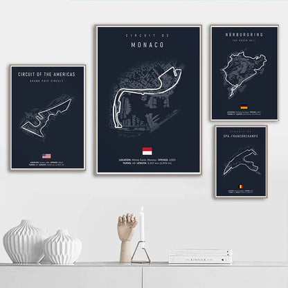 F1 Imola Monaco Circuit Formula 1 Wall Art – HD Canvas Print Poster